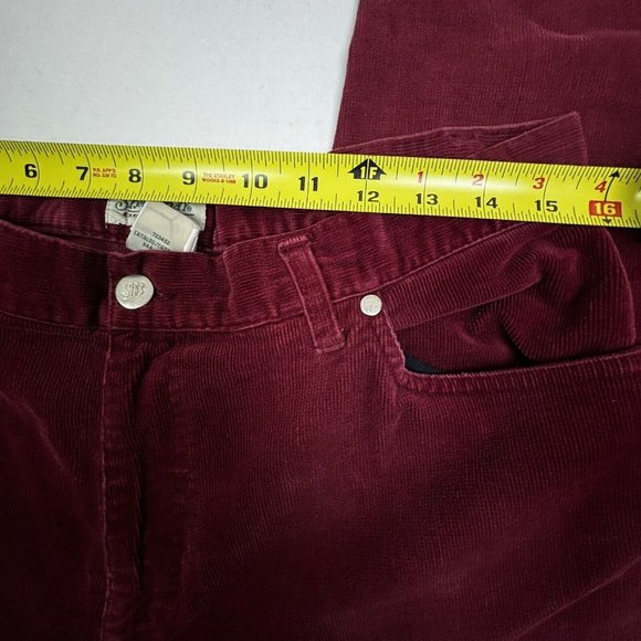 St Johns Bay Corduroy Pants Jeans Women’s 14 31x30 Straight‎ High Crimson EUC - Picture 5 of 9